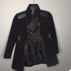 Black leather coat